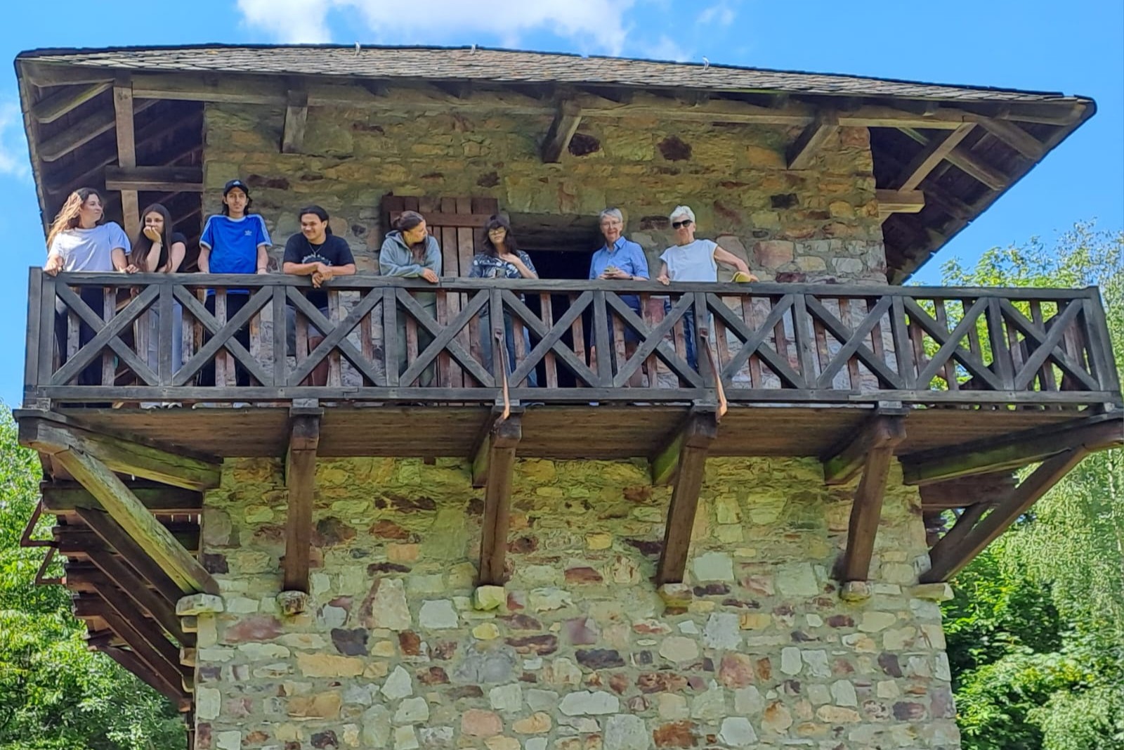 Gruppe auf dem Römerturm