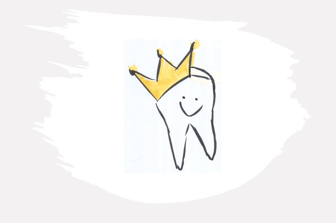 Ein Zahn, skizziert als Logo für die Aktion