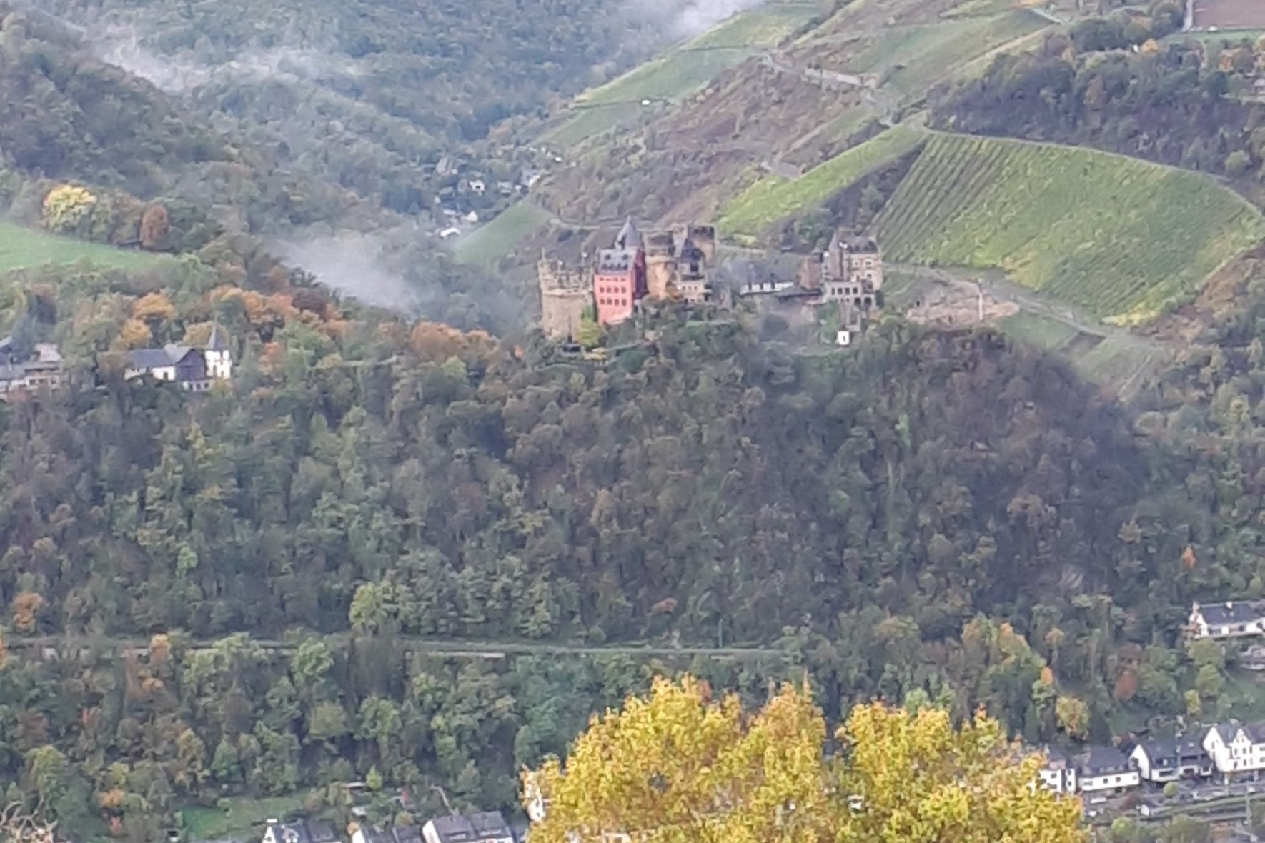 Burg auf der anderen Rheinseite